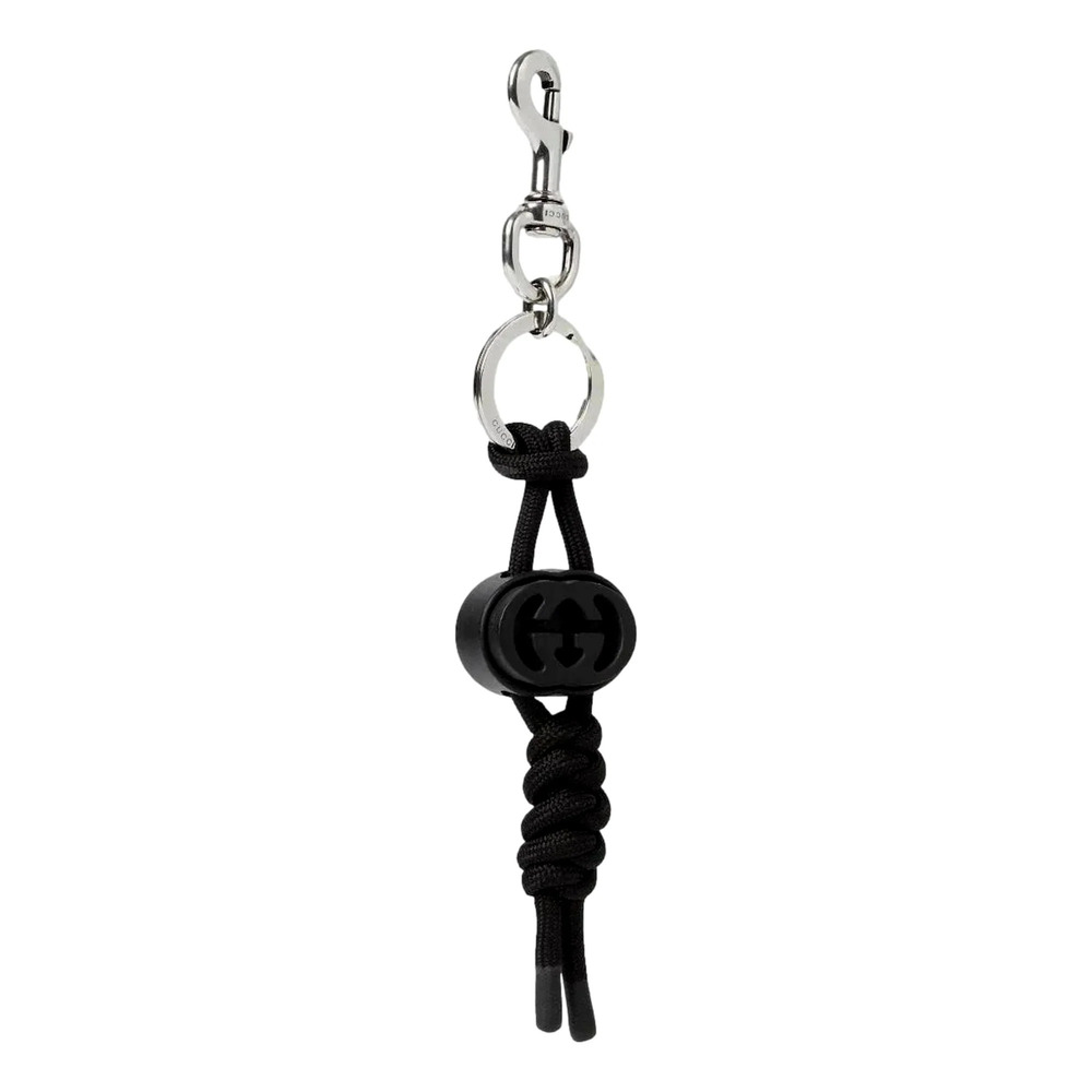 Gucci Interlocking G Rope Twist Keychain Charm in